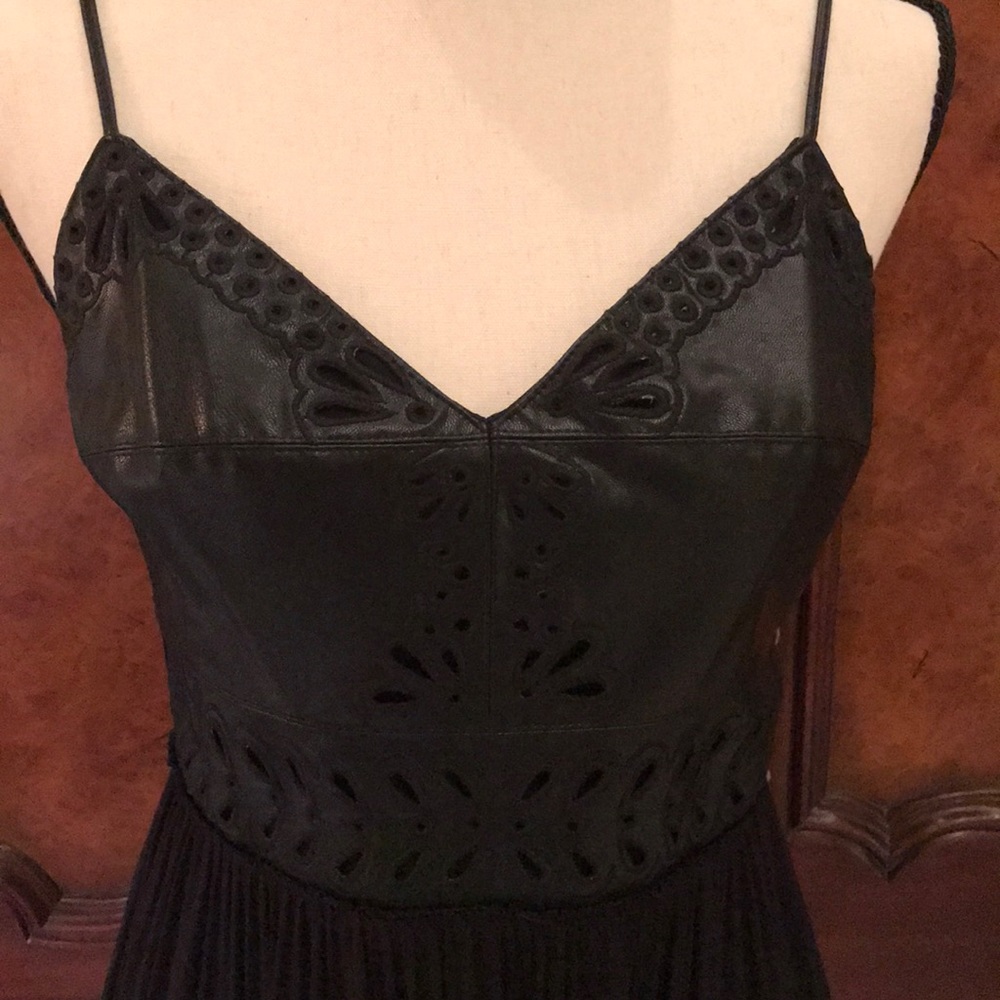Bailey 44 Sleeveless Dress w/Faux Leather Embellishment - Picture 6 of 12